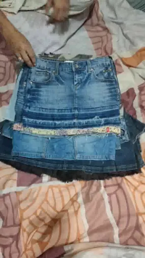 Mini and midi denim skirts - 24 pieces