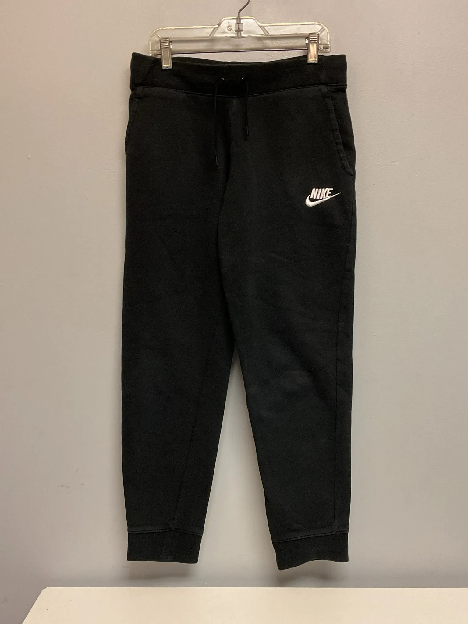 Nike Size 16 Black Cotton Nike Swoosh Pants