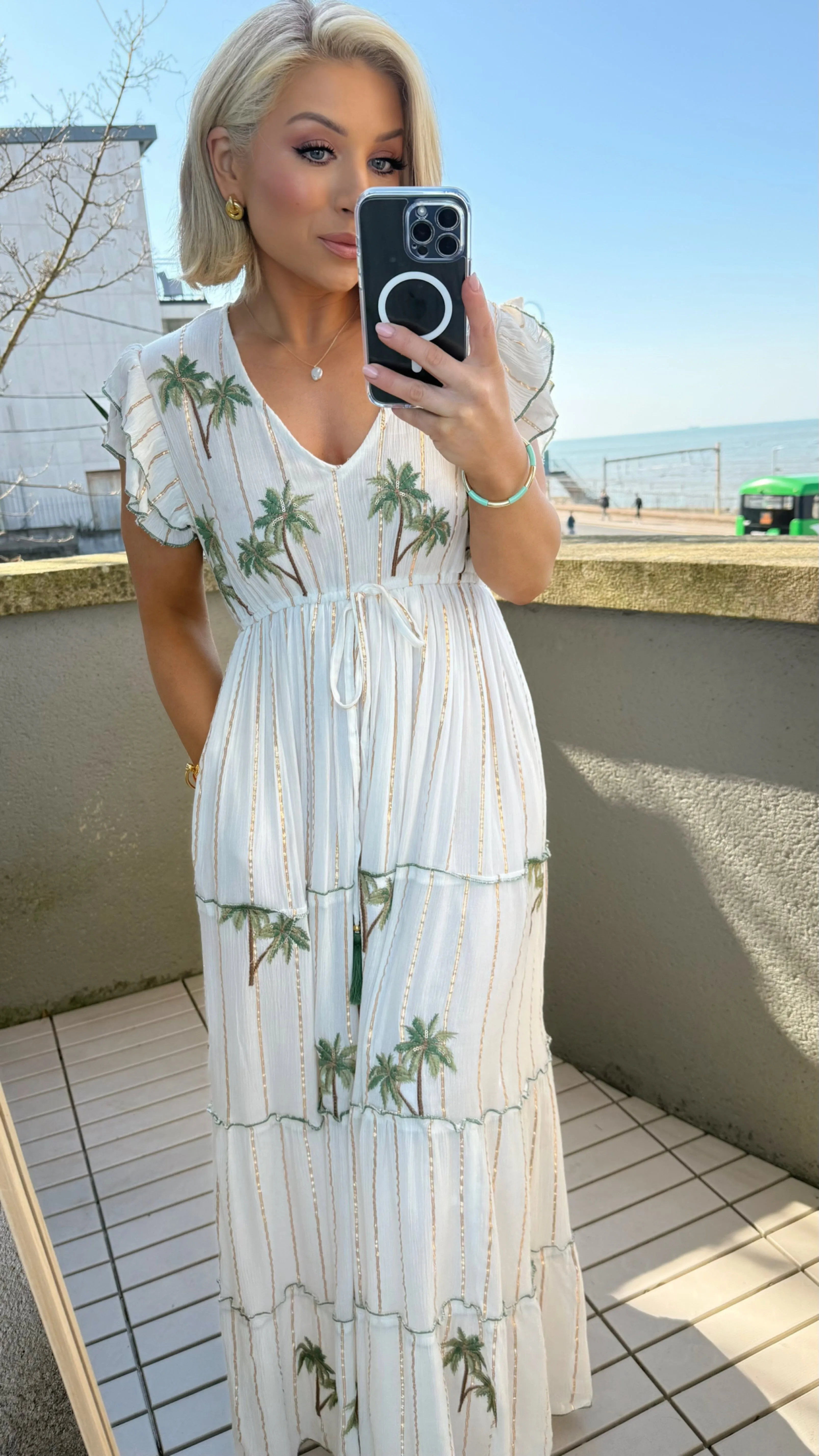 PALM COVE MAXI DRESS - WHITE