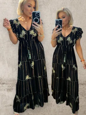 PALMA NIGHTS MAXI DRESS - BLACK
