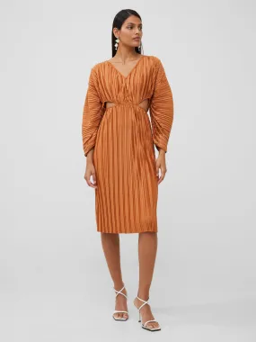 Regi Pleated Cut Out Midi Dress