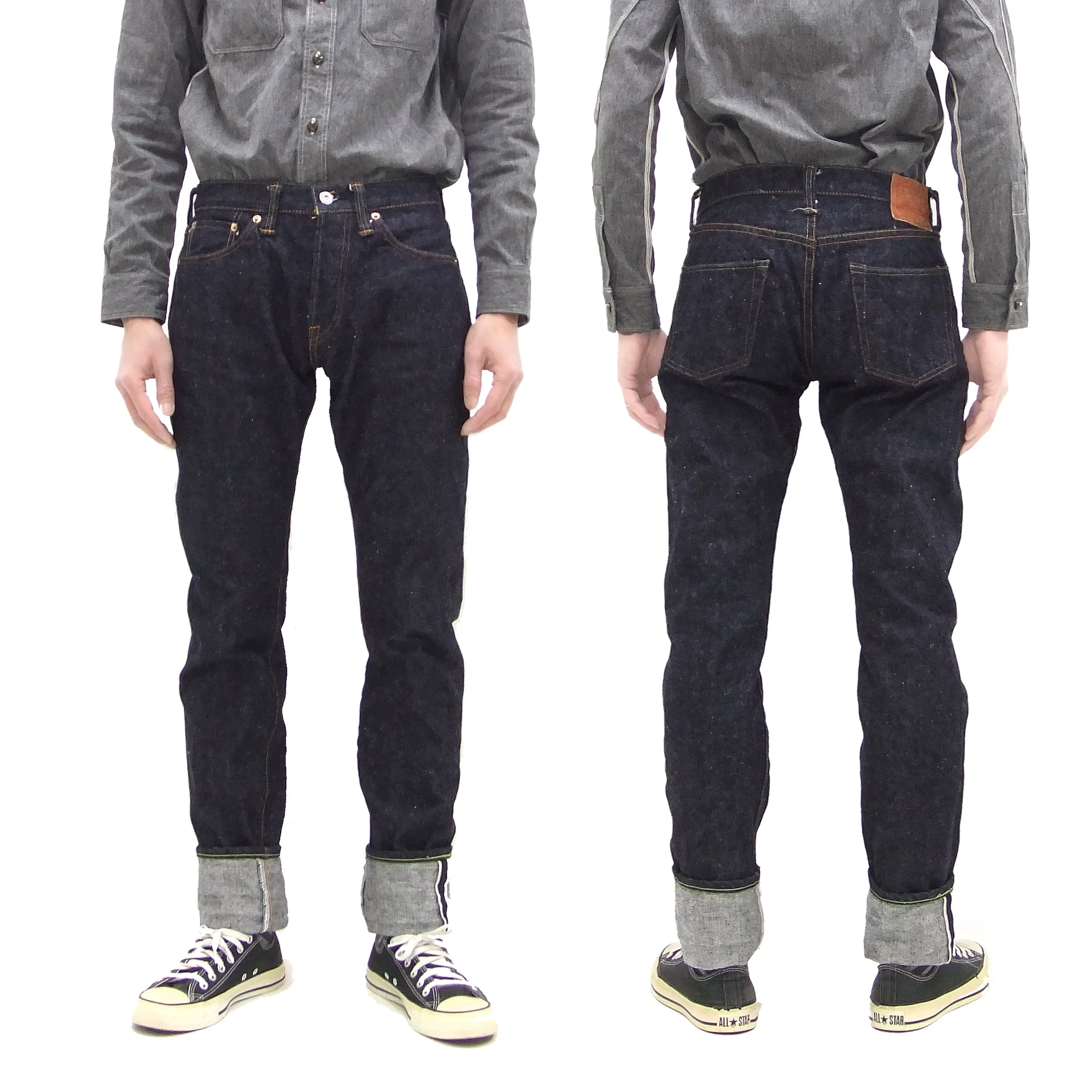 Samurai Jeans S0511XXII Men's Slim Tapered Fit One-Washed 15 Oz. Japanese Indigo Denim Pants