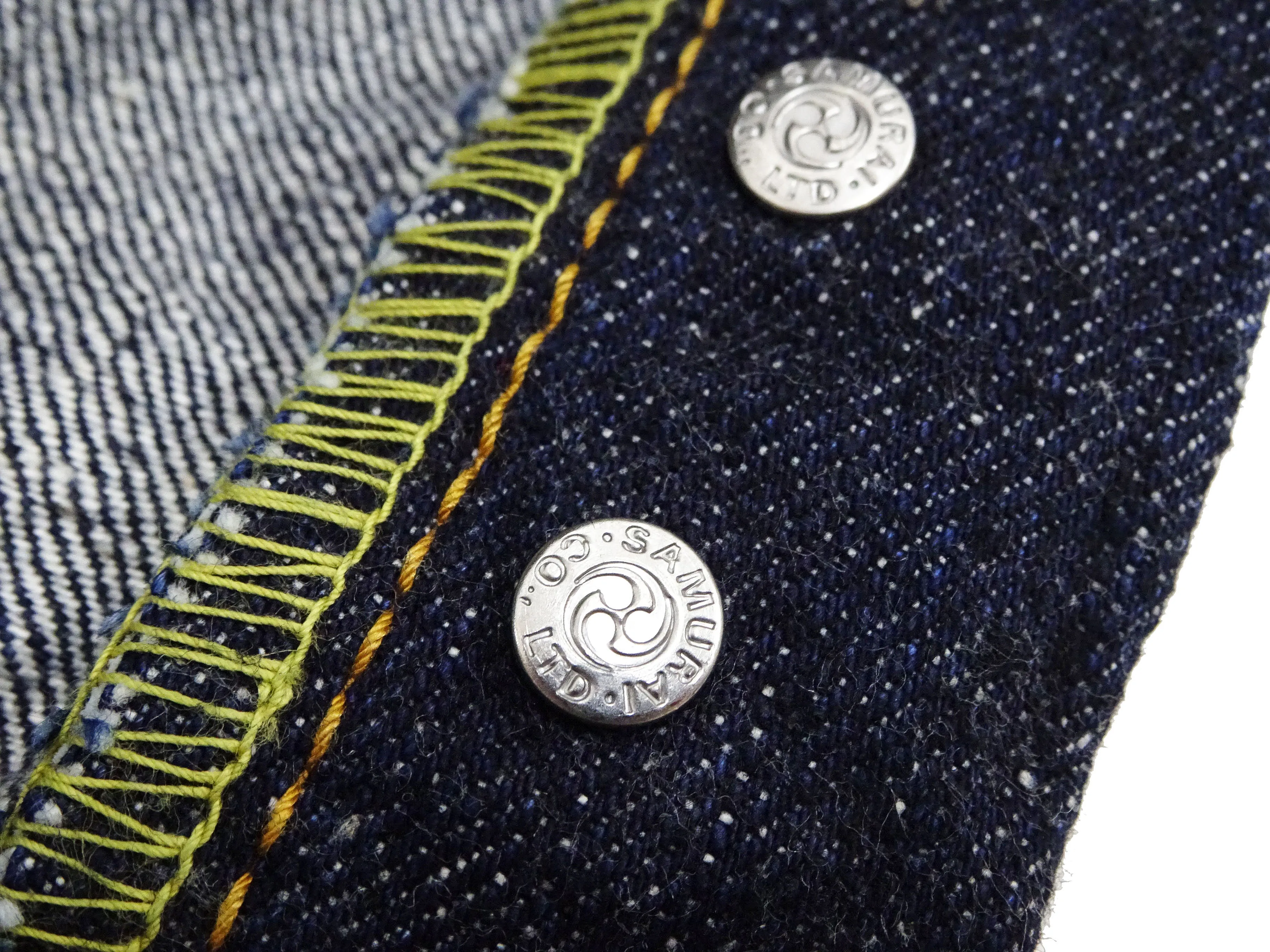 Samurai Jeans S0511XXII Men's Slim Tapered Fit One-Washed 15 Oz. Japanese Indigo Denim Pants