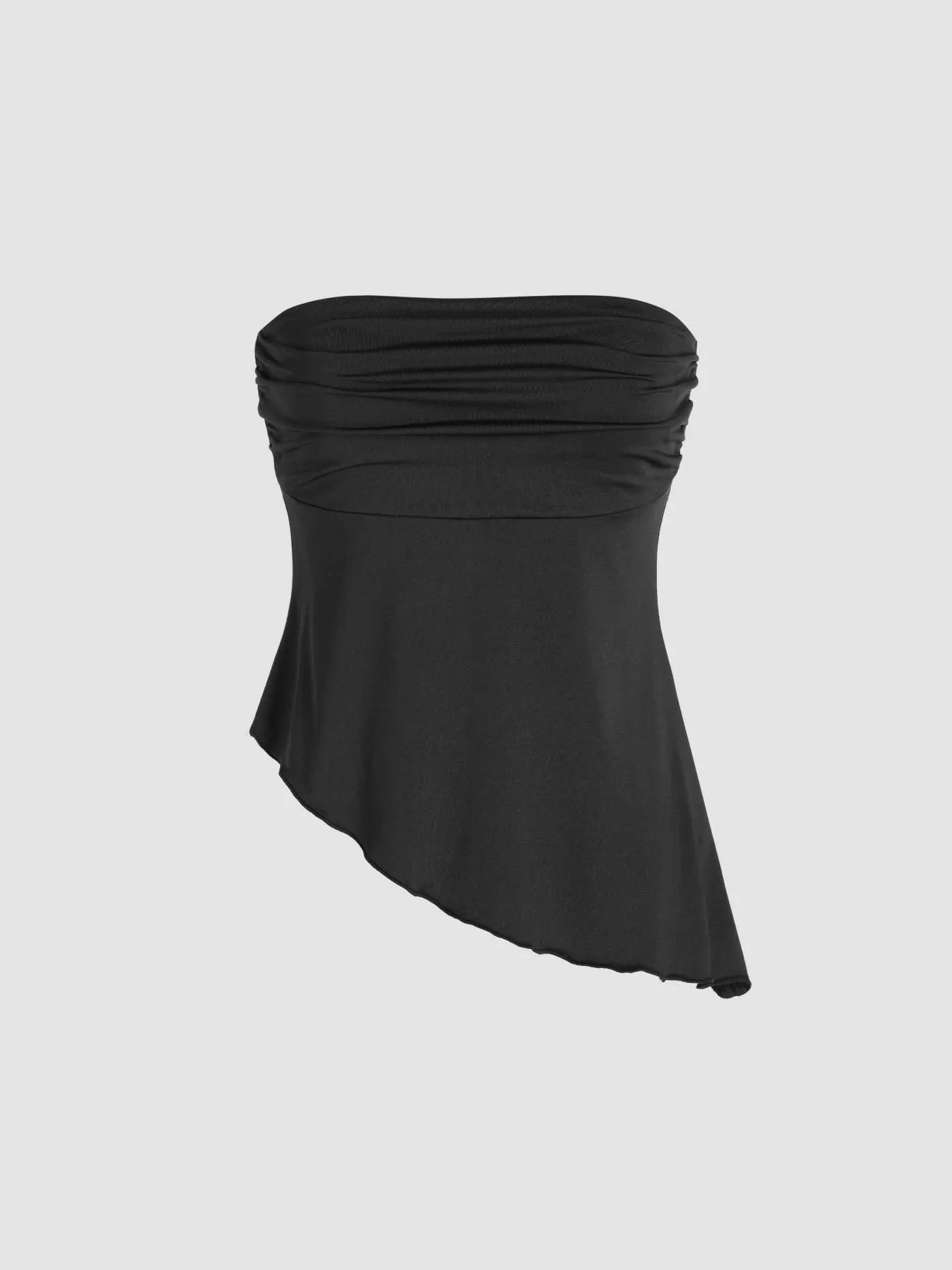 Super Soft Asymmetrical Hem Tube Top