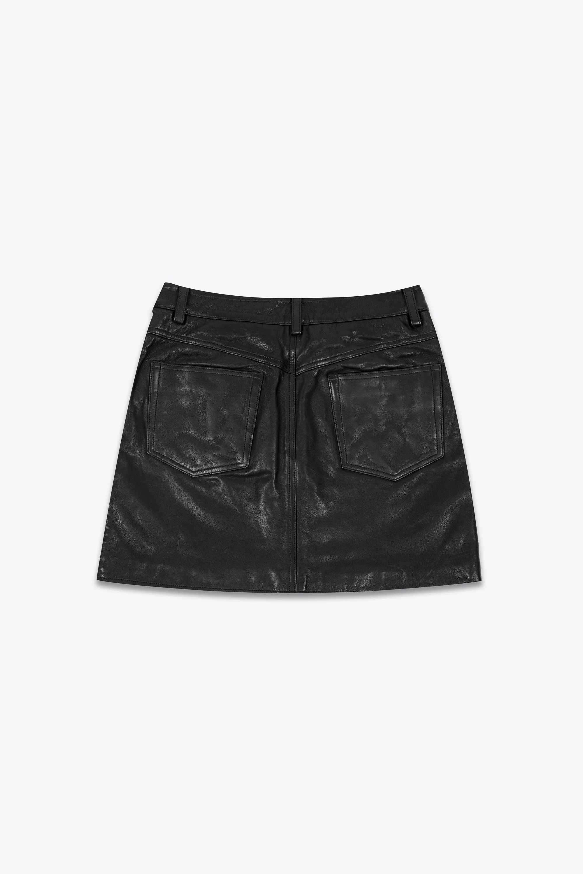 The Ultra Mini Skirt | Black Leather