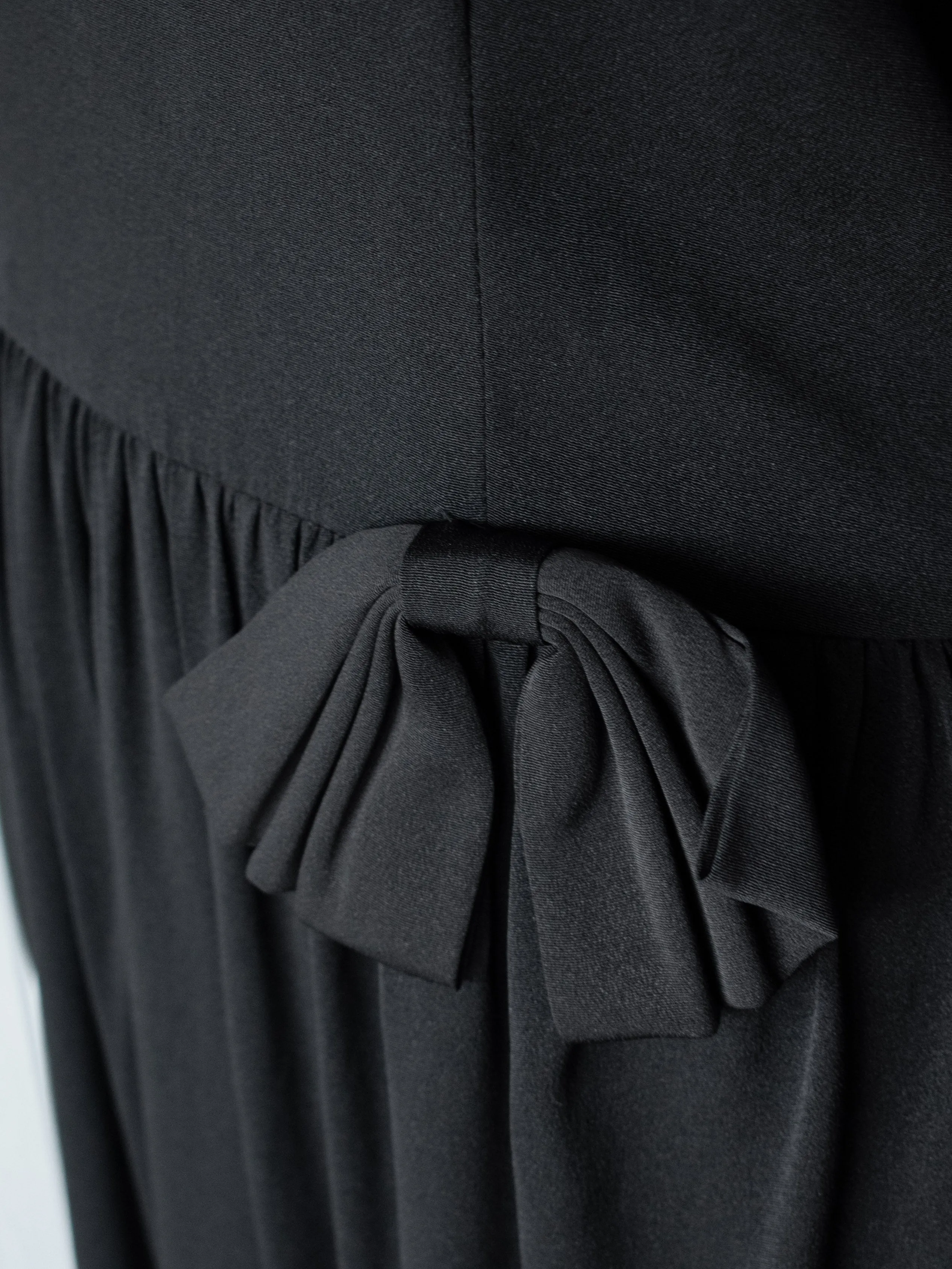 Vintage 1980s Black Cocktail Dress M/L