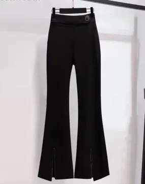 Women Pants Belt Trousers   B219776
