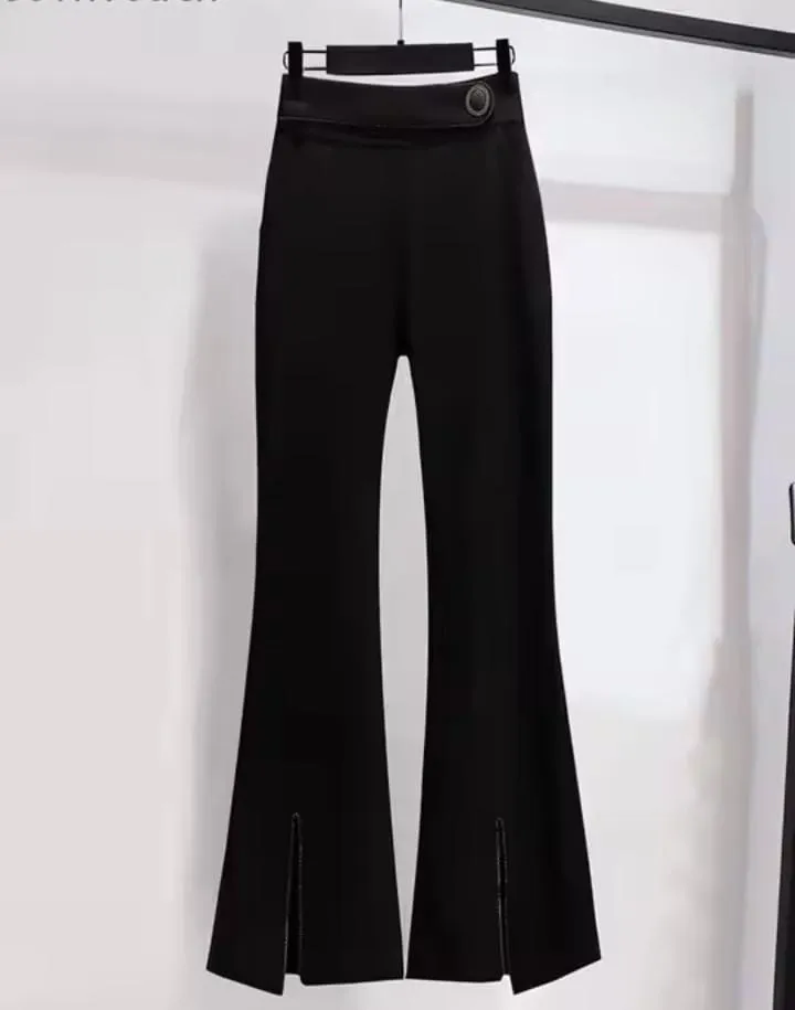 Women Pants Belt Trousers   B219776